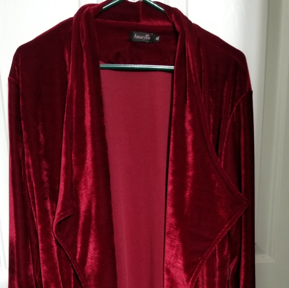 BURGUNDY VELVET JACKET